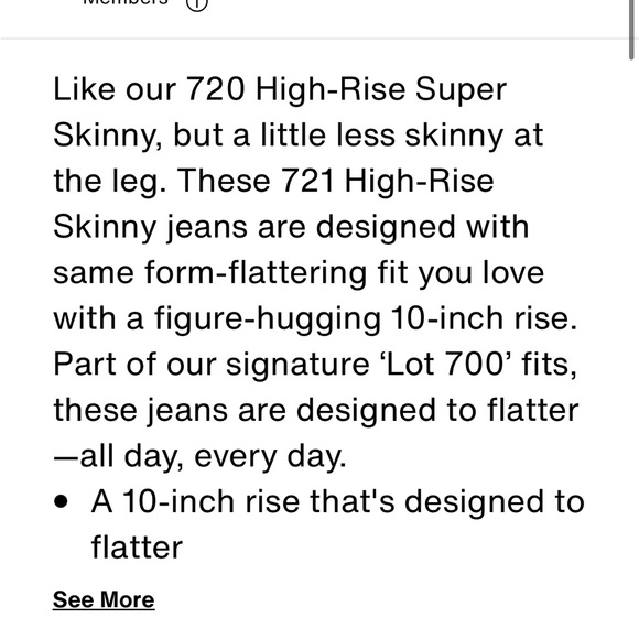 Levi’s 721 High Rise Skinny Jeans - Picture 5 of 6